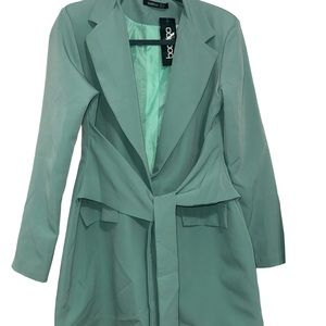 Green blazer style dress